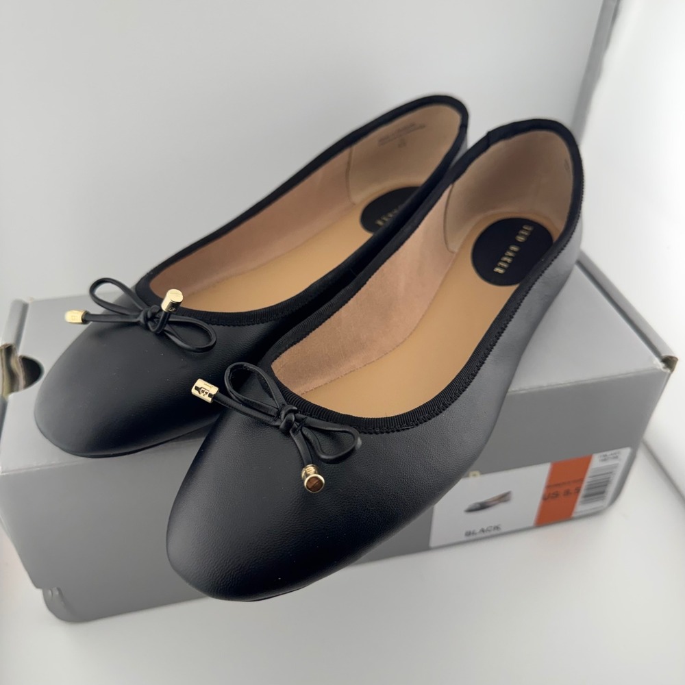 Ted Baker Ballet Flats Women 8.5 Black New Leather Bow Round Toe 1967199 - Picture 5 of 9